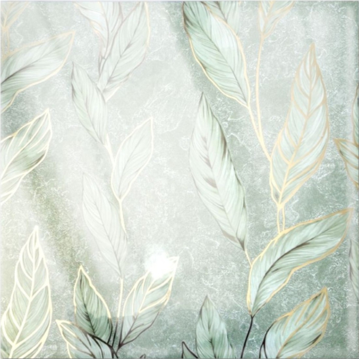 Set 6 panouri decorative autoadezive cu folie de aluminiu, efect marmura, suprafata acoperita 1.08 m², Naimeed D7115, 60x30 cm, Verde [4]
