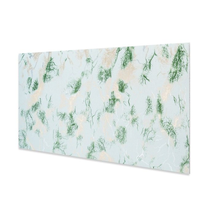 Set 6 panouri decorative autoadezive cu folie de aluminiu, efect marmura, suprafata acoperita 1.08 m², Naimeed D7117, 60x30 cm, Verde [3]