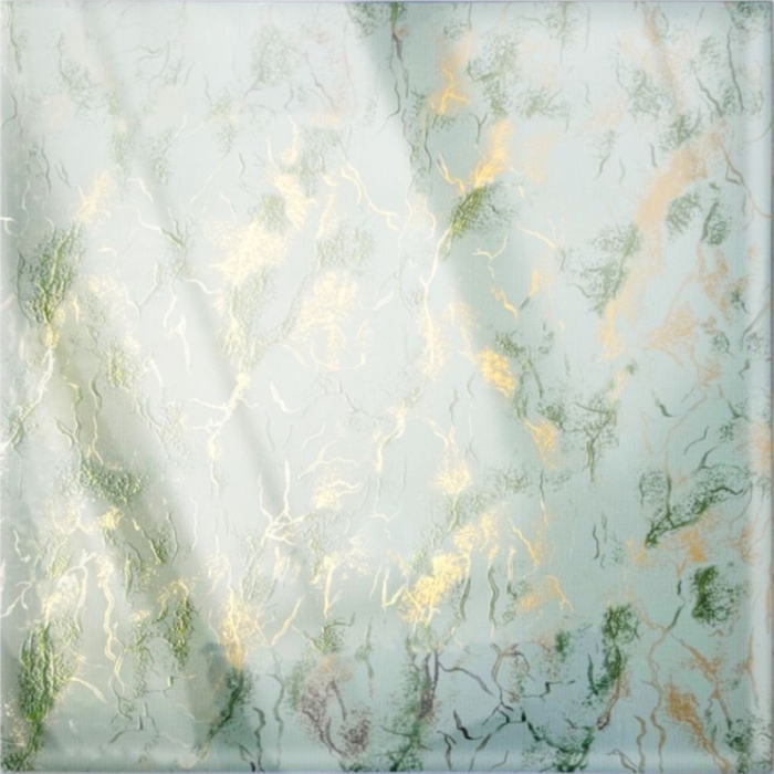 Set 6 panouri decorative autoadezive cu folie de aluminiu, efect marmura, suprafata acoperita 1.08 m², Naimeed D7117, 60x30 cm, Verde [4]