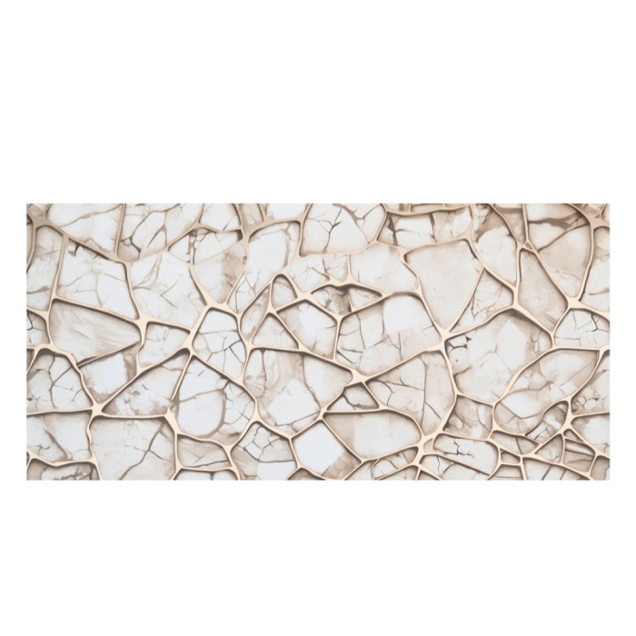 Set 6 panouri decorative autoadezive cu folie de aluminiu, efect marmura,  suprafata acoperita 1.08 m², Naimeed D7120, 60x30 cm, Bej [2]