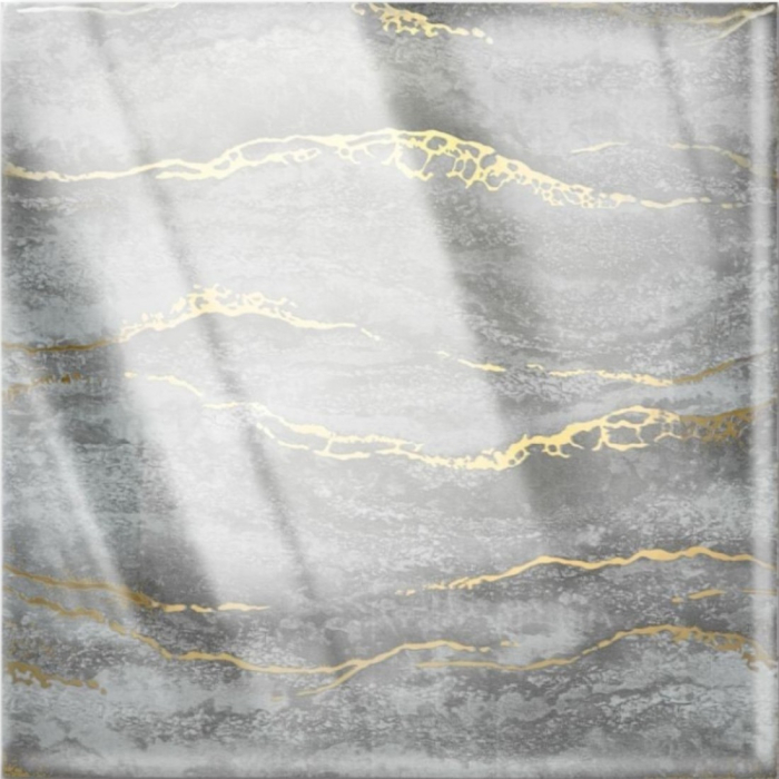 Set 6 panouri decorative autoadezive cu folie de aluminiu, efect marmura,  suprafata acoperita 1.08 m², Naimeed D7126, 60x30 cm, Gri inchis [4]