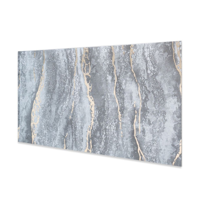 Set 6 panouri decorative autoadezive cu folie de aluminiu, efect marmura,  suprafata acoperita 1.08 m², Naimeed D7126, 60x30 cm, Gri inchis [3]