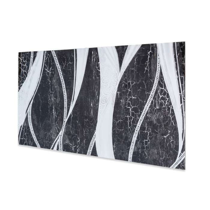 Set 6 panouri decorative autoadezive cu folie de aluminiu, efect marmura,  suprafata acoperita 1.08 m², Naimeed D7132, 60x30 cm, Negru [3]