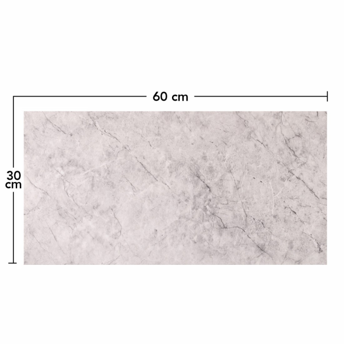 Set 6 panouri decorative, Naimeed D6577, Autoadeziv, aspect mat, suprafata acoperita 1.08 mp, 30x60 cm, Gri [3]