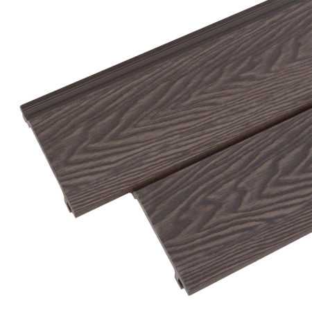 Lambriu riflaj WPC, pentru exterior, montaj rapid, rezistenta ridicata, Naimeed D7496, 2800 x 148 x 21 mm, Nuc natural [1]