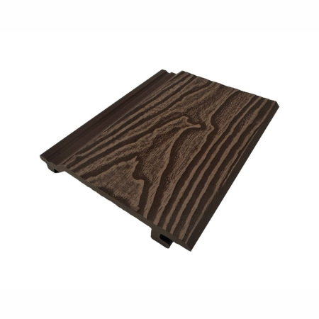 Lambriuri - Lambriu riflaj WPC, pentru exterior, montaj rapid, rezistenta ridicata, Naimeed D7496, 2800 x 148 x 21 mm, Nuc natural