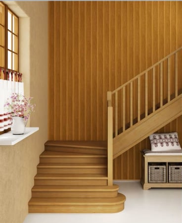 Lambriuri PVC - Lambriu PVC Vilo 105 - 4000x105x8 – Stejar, rezistente la apă, montaj ușor și rapid