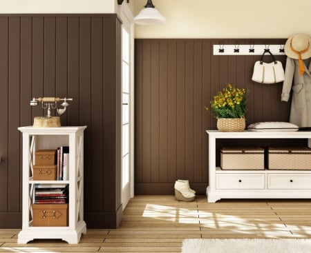 Lambriuri PVC - Lambriu PVC Vilo 105 - 4000x105x8 – Maro Deschis, rezistente la apă, montaj ușor și rapid