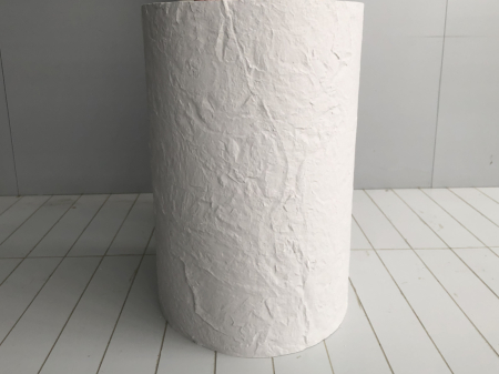Panou decorativ din piatră flexibilă SplitStone ivoriu, aspect de piatră despicată, pe peretele casei scării [2]
