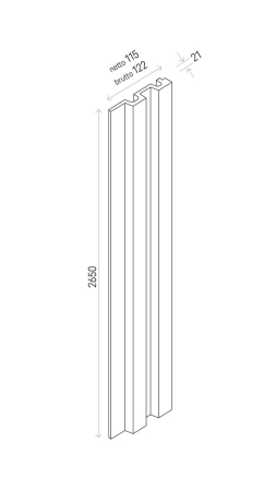 Panou Riflaj Decorativ Interior VOX LINERIO L-LINE [2]
