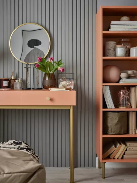 Riflaje Interioare - Panou Riflaj Decorativ Interior VOX LINERIO M-LINE, 265x12.2x1.2cm, Gri, Polistiren Extrudat XPS