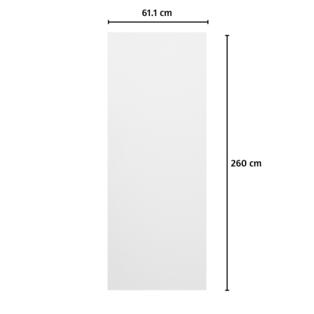 Panou decorativ riflaj WPC, Naimeed D7554, sistem de imbinare straight, aspect rafinat si montaj usor, 260x61.1x0.9cm, alb [1]