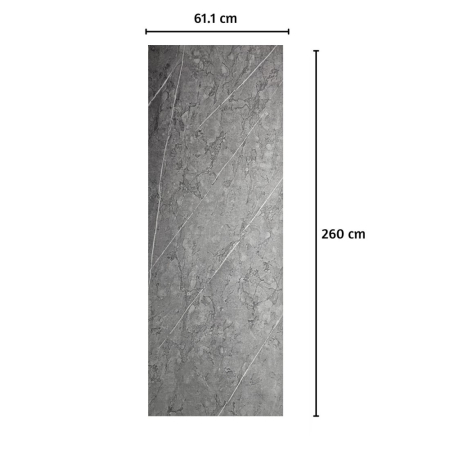 Panou decorativ riflaj WPC, Naimeed D7565, sistem de imbinare tip ''U'', aspect rafinat si montaj usor, 260x61.1x0.9cm, gri marmorat [1]