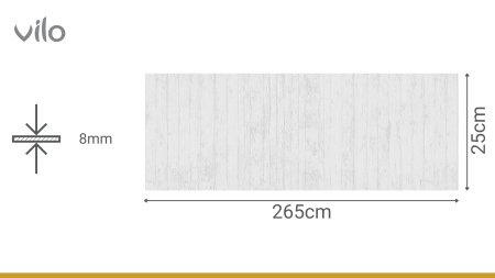 Lambriu PVC Vilo Motivo, Lemn Albit [2]