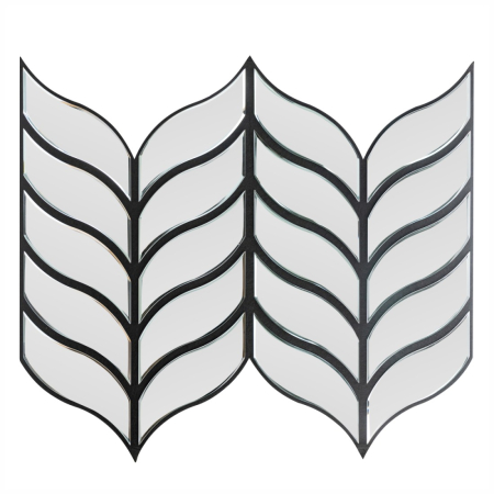 Panouri Decorative - Panou riflaj acustic decorativ, Oglinda si pasla, Naimeed D6777, 90x80x1.2cm, Gri