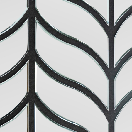 Panou riflaj acustic decorativ, Oglinda si pasla, Naimeed D6777, 90x80x1.2cm, Gri [1]