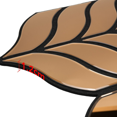 Panou riflaj acustic decorativ, Oglinda si pasla, Naimeed D6778, 90x80x1.2cm, Maro [2]
