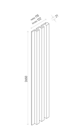 Panou Riflaj Decorativ Interior VOX LINERIO M-PLUS LINE [2]