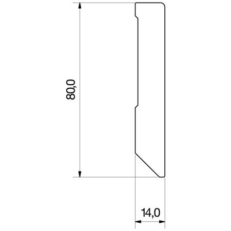 Plinta Egger MDF 8 cm - CUBIC - Stejar Baronia gri [1]