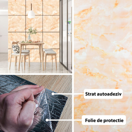 Rola panou autoadeziv, Naimeed D5704, design modern, 2mm grosime, 60x300cm, Crem [1]