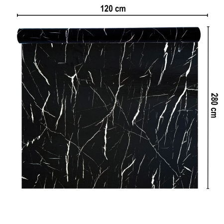 Rola panou autoadeziv, Naimeed D7367, design modern, 2.5mm grosime, 120x280cm, Negru [1]