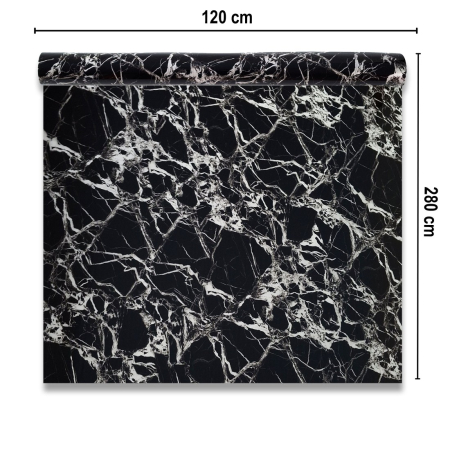 Rola panou autoadeziv, Naimeed D7373, design modern, 2.5mm grosime, 120x280cm, Negru [1]