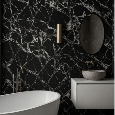 Rola panou autoadeziv, Naimeed D7373, design modern, 2.5mm grosime, 120x280cm, Negru [2]