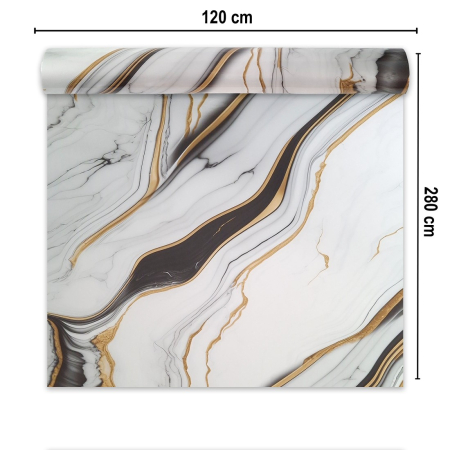 Rola panou autoadeziv, Naimeed D7375, design modern, 2.5mm grosime, 120x280cm, Alb [1]