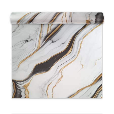 Panouri Decorative Tip Rola - Rola panou autoadeziv, Naimeed D7375, design modern, 2.5mm grosime, 120x280cm, Alb