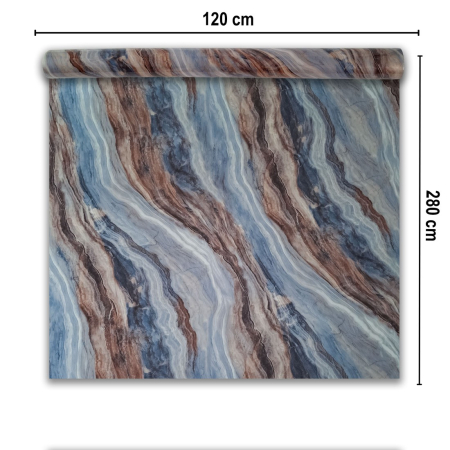 Rola panou autoadeziv, Naimeed D7378, design modern, 2.5mm grosime, 120x280cm, Multicolor [1]