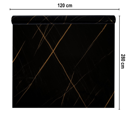 Rola panou autoadeziv, Naimeed D7384, design modern, 2.5mm grosime, 120x280cm, Negru [1]