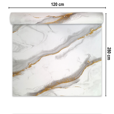 Rola panou autoadeziv, Naimeed D7385, design modern, 2.5mm grosime, 120x280cm, Alb [1]