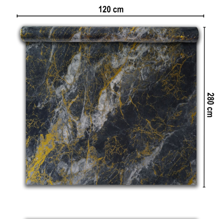 Rola panou autoadeziv, Naimeed D7387, design modern, 2.5mm grosime, 120x280cm, Negru [1]