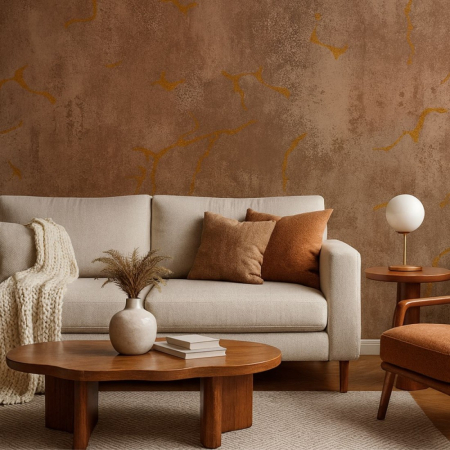 Rola panou autoadeziv, Naimeed D7388, design modern, 2.5mm grosime, 120x280cm, Maro [2]