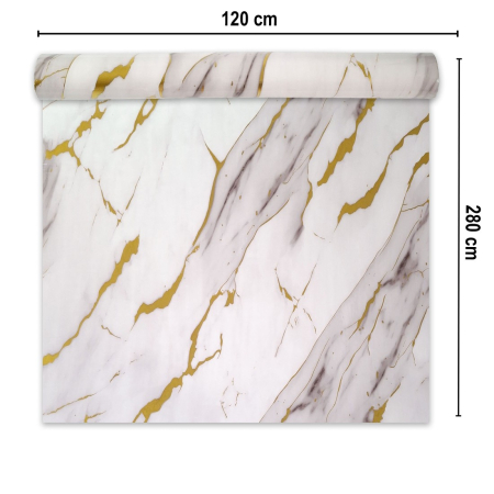 Rola panou autoadeziv, Naimeed D7389, design modern, 2.5mm grosime, 120x280cm, Alb [1]