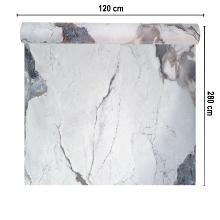 Rola panou autoadeziv, Naimeed D7396, design modern, 2.5mm grosime, 120x280cm, Multicolor [1]