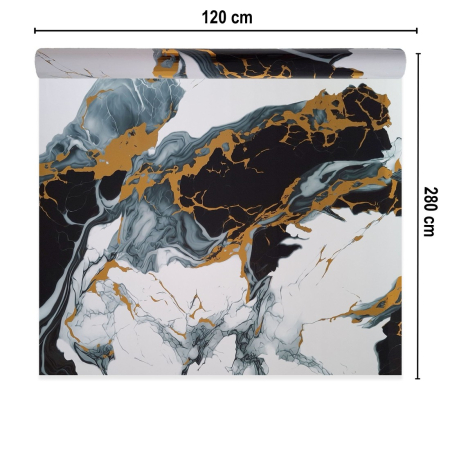 Rola panou autoadeziv, PET premium, cu pelicula protectoare, Naimeed D7401, design modern, 2.5mm grosime, 120x280cm, Multicolor [1]