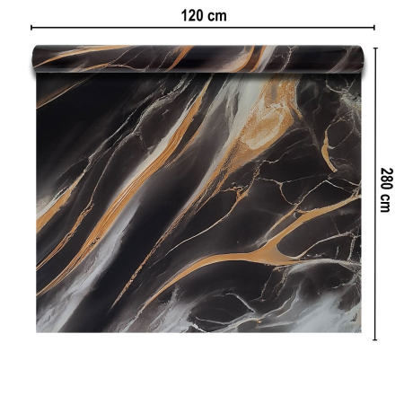Rola panou autoadeziv, PET premium, Naimeed D7408, design modern, 2.5mm grosime, 120x280cm, Negru [1]
