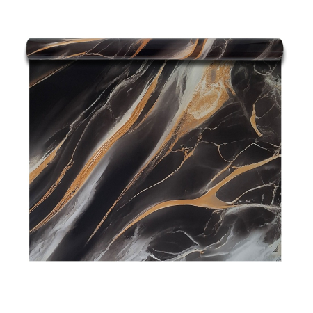 Panouri Decorative Tip Rola - Rola panou autoadeziv, PET premium, Naimeed D7408, design modern, 2.5mm grosime, 120x280cm, Negru