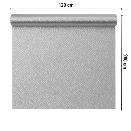 Rola panou autoadeziv, PET premium, Naimeed D7425, design 3D cu model in relief, 2.5mm grosime, 120x280cm, Argintiu [1]