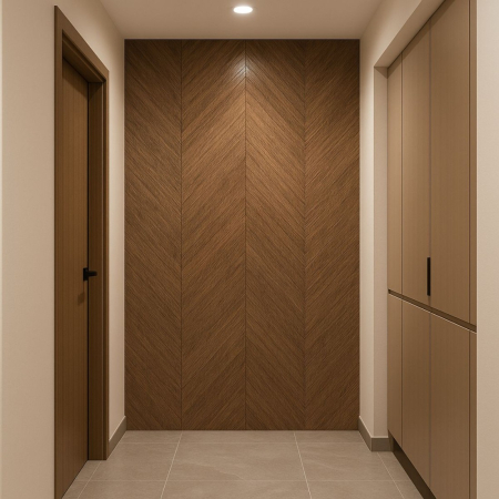 Rola panou autoadeziv, PVC premium, Naimeed D7412, textura usor in relief, cu aspect lemnos, 2.5mm grosime, 120x280cm, Maro [2]
