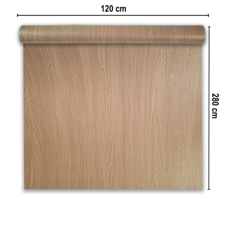 Rola panou autoadeziv, PVC premium, Naimeed D7413, textura usor in relief, cu aspect lemnos, 2.5mm grosime, 120x280cm, Maro [1]
