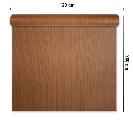 Rola panou autoadeziv, PVC premium, Naimeed D7422, textura usor in relief, cu aspect lemnos, 2.5mm grosime, 120x280cm, Maro [1]