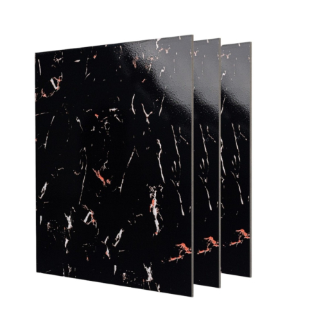 Panouri Decorative - Set 3 panouri cristal carbon, Naimeed D6726, ultrarezistent, flexibil, ignifug, 120x89cm, 5mm grosime, tehnologie moderna, rezistent la umezeala