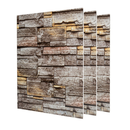 Panouri Cristal Carbon - Set 3 panouri Highlight UV, Naimeed D6522, ultrarezistent, flexibil, ignifug, 122x92cm, 2.8mm grosime, tehnologie moderna, rezistent la umezeala