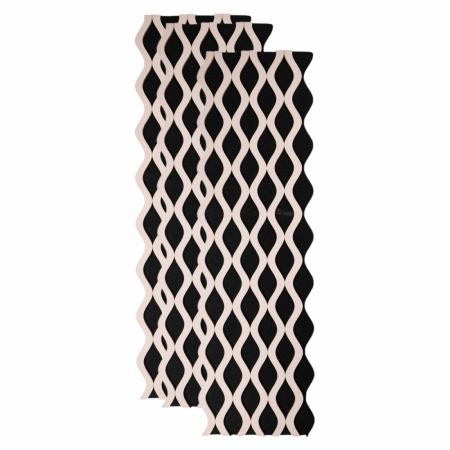 Panouri Acustice - Set 3 Panouri riflaj acustic decorativ, MDF si pasla, Naimeed D6239, 240x30x1.8cm, Roz