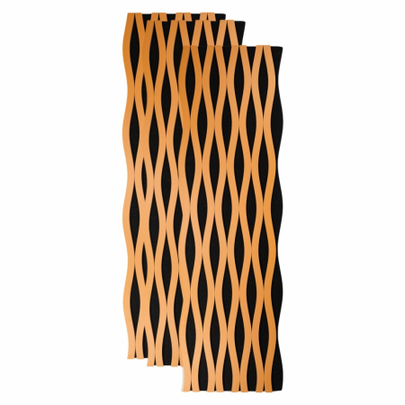 Panouri Acustice - Set 3 Panouri riflaj acustic decorativ, MDF si pasla, Naimeed D6242, 240x30x1.8cm, Cires