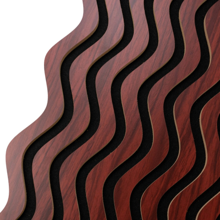 Set 3 Panouri riflaj acustic decorativ, MDF si pasla, Naimeed D6244, 240x30x1.8cm, Visin [2]