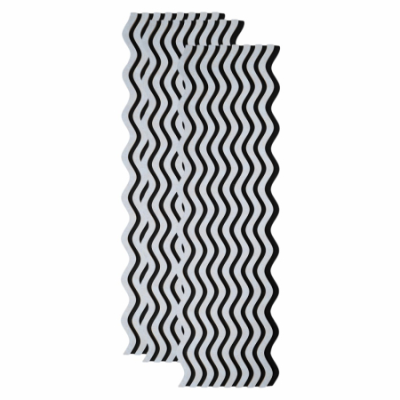 Panouri Acustice - Set 3 Panouri riflaj acustic decorativ, MDF si pasla, Naimeed D6245, 240x30x1.8cm, Gri