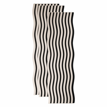 Panouri Acustice - Set 3 Panouri riflaj acustic decorativ, MDF si pasla, Naimeed D6247, 240x30x1.8cm, Gri